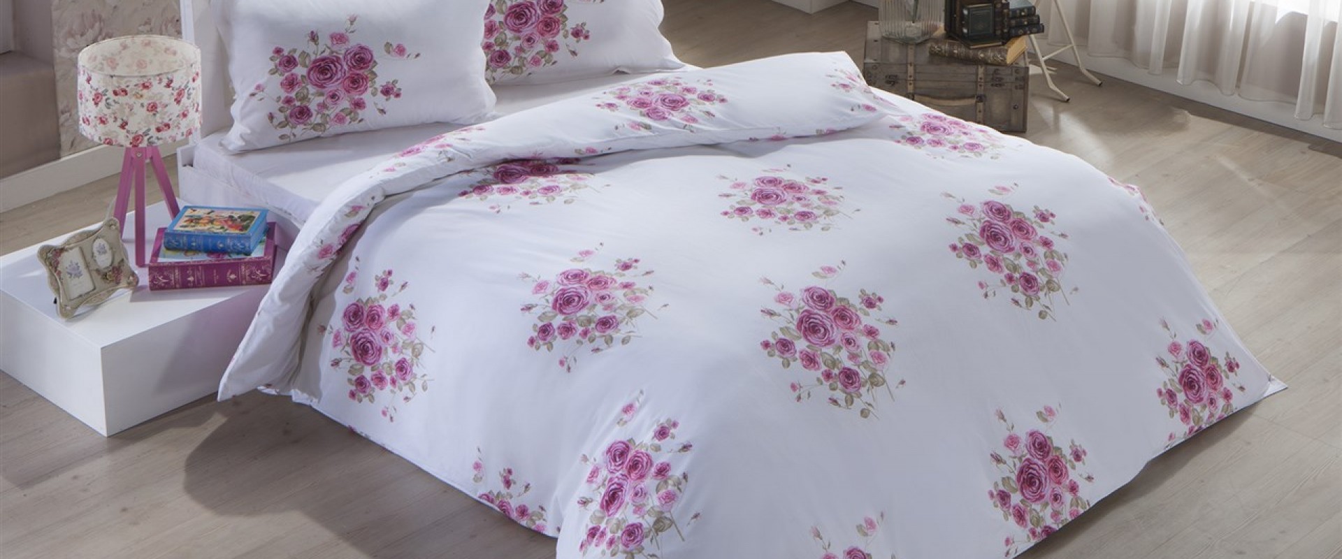 Serra Pembe Nevresim Takimi Evimpark Bellona